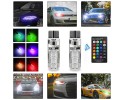 Ψείρες Αυτοκινήτου LED Τ10 (RGB) με τηλεχειρισμό